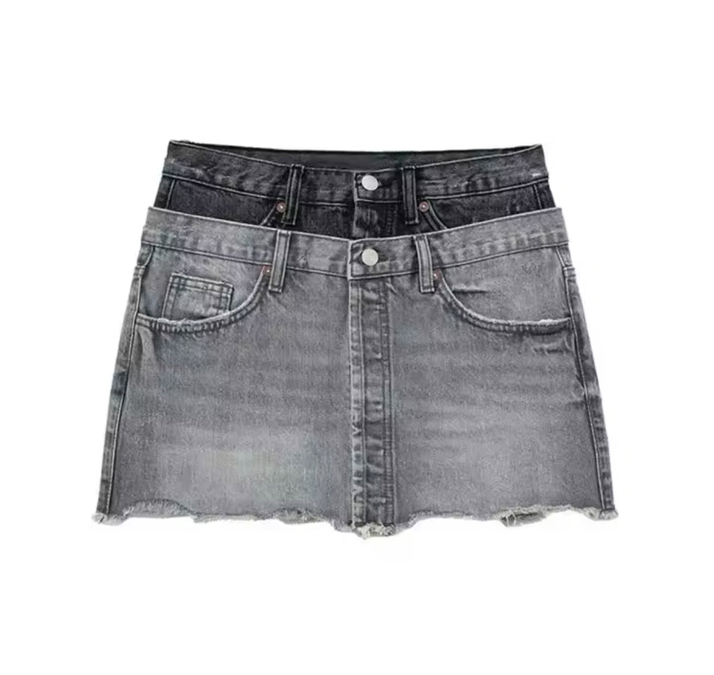 DUAL SKIRT DENIM