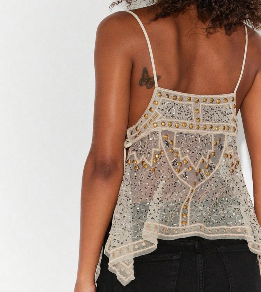 Blusa bordada Ginebra crudo