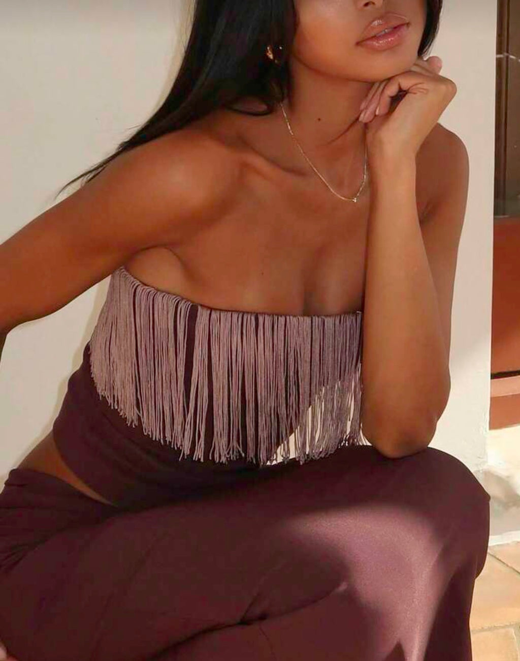 Martella strapless top