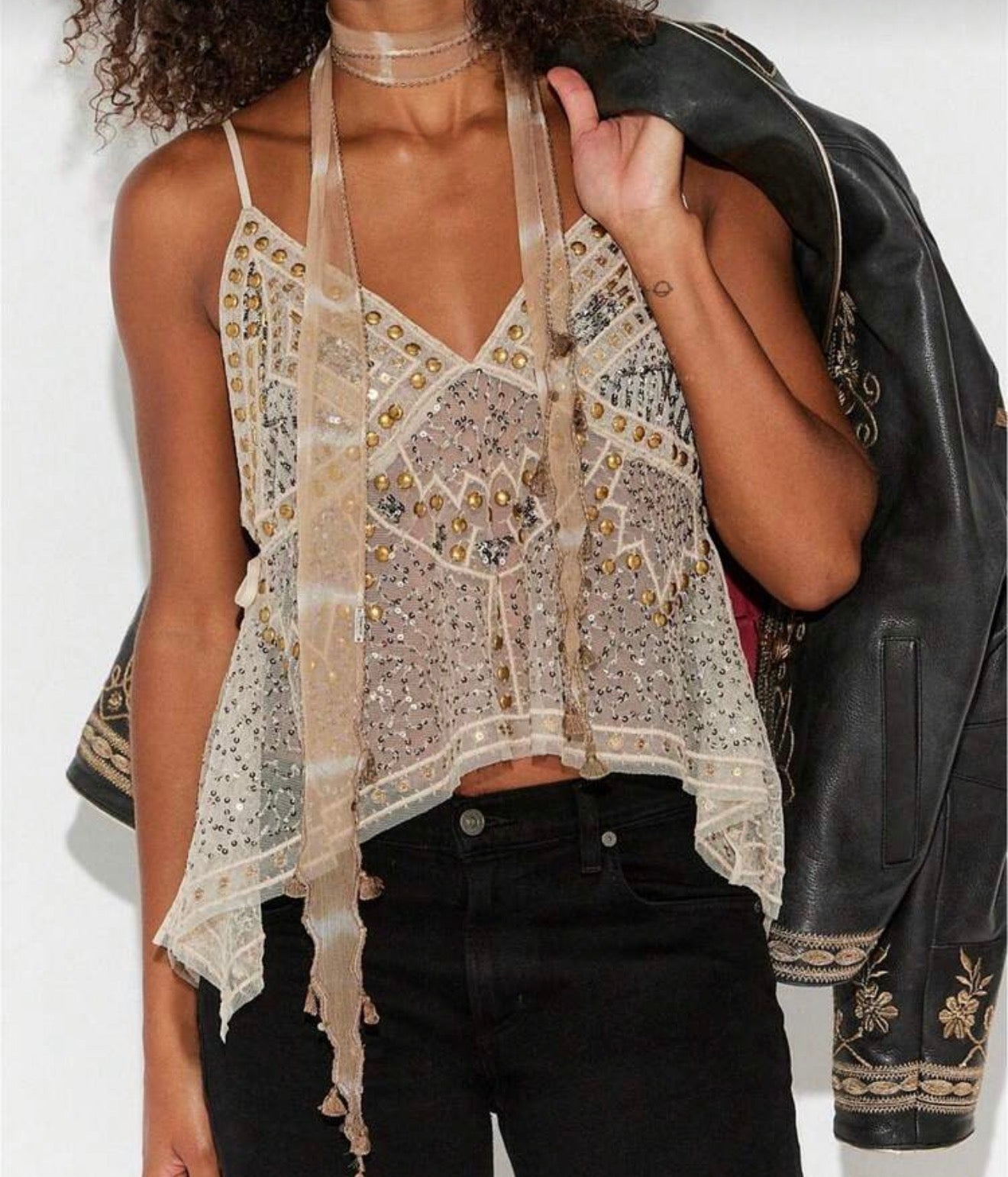 Blusa bordada Ginebra crudo