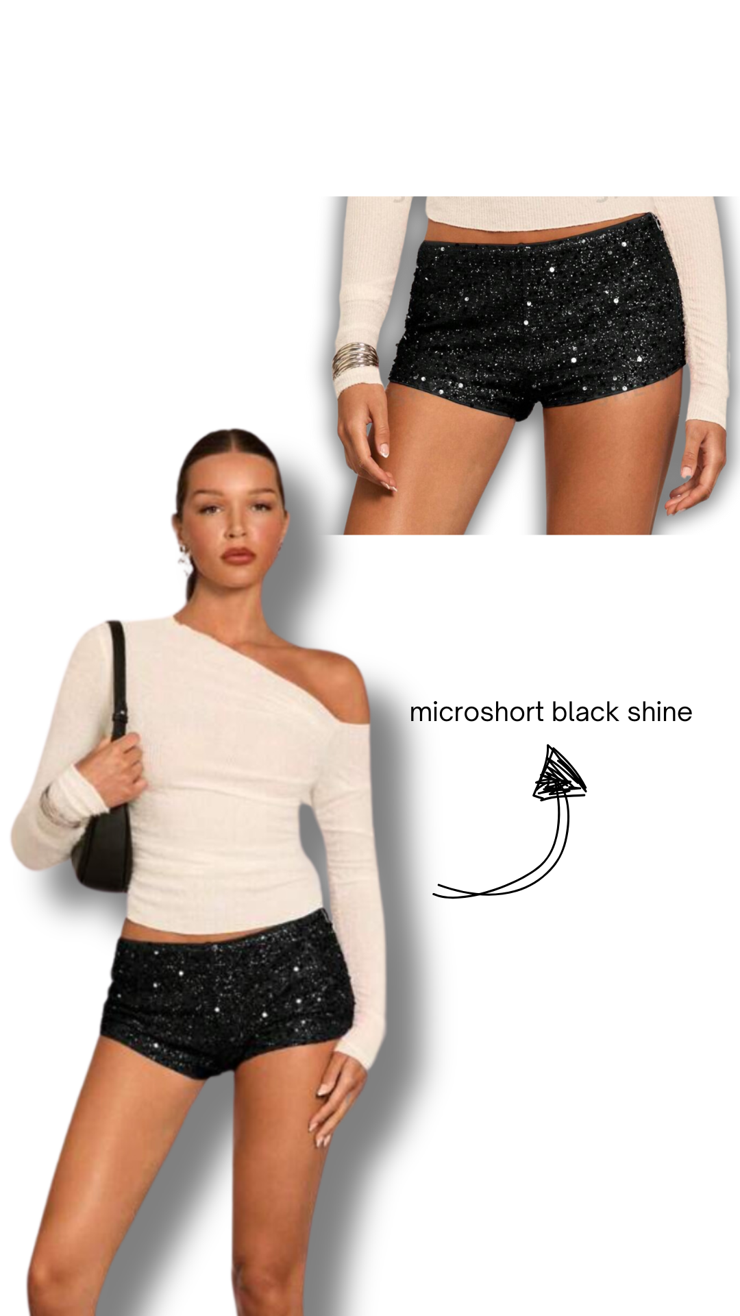 Microshort negro Shine