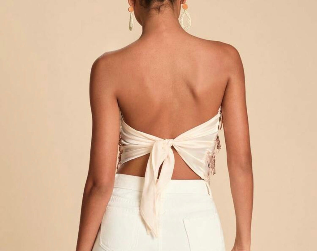 Strapless bordado