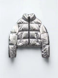 puffer metal plata
