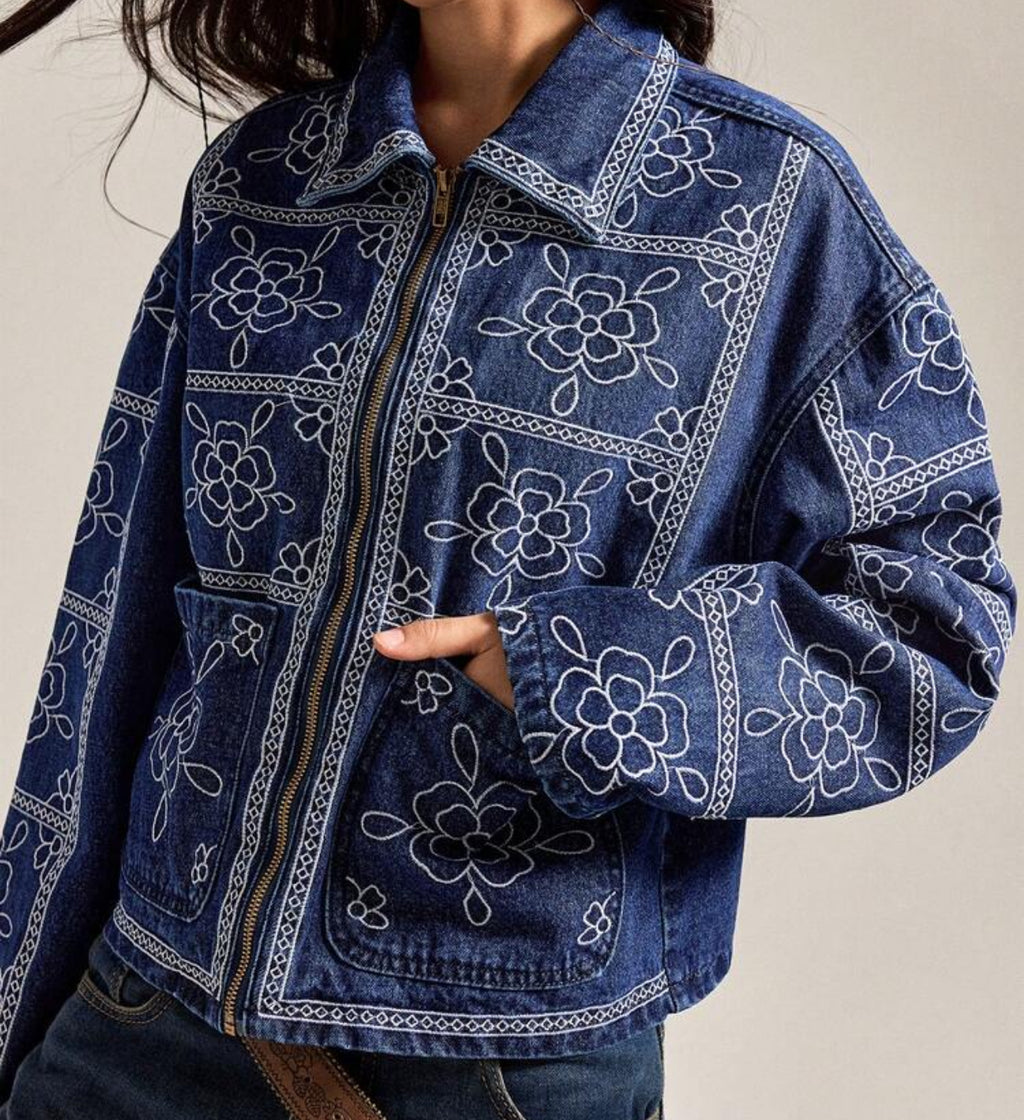 Campera Montoya | denim bordada