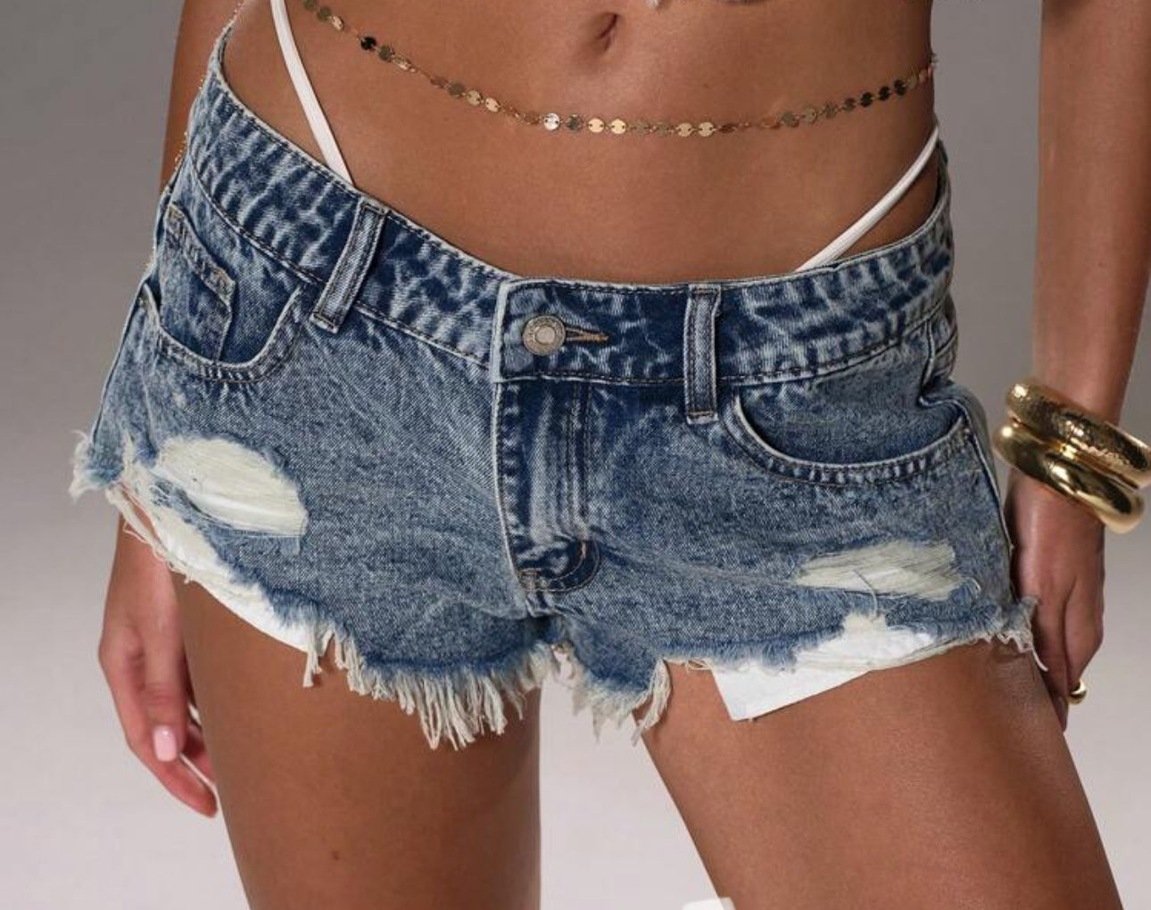 Mini denim shorts