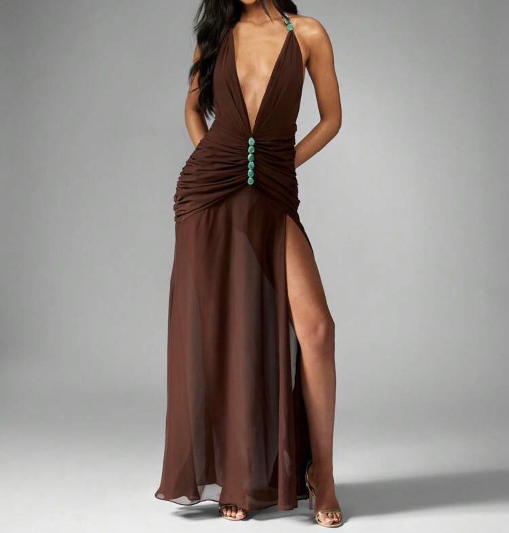 Vestido maitena chocolate