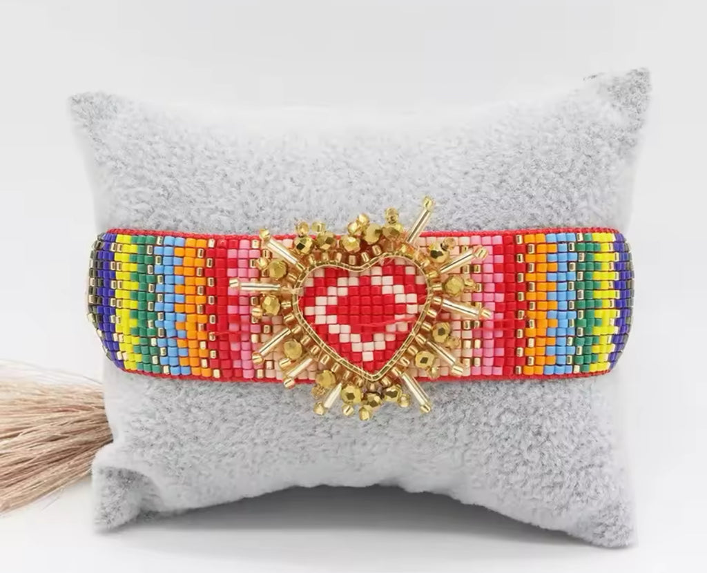 pulseras tejidas HEART