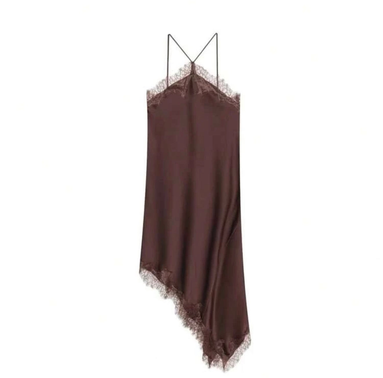 Vestido lencero rombo | chocolate
