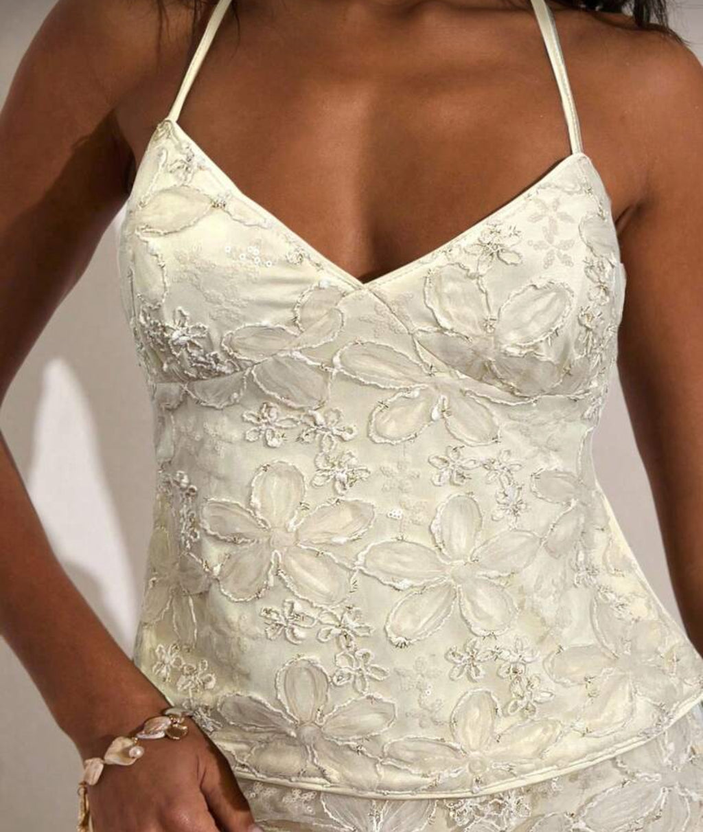 Top Flora bordado