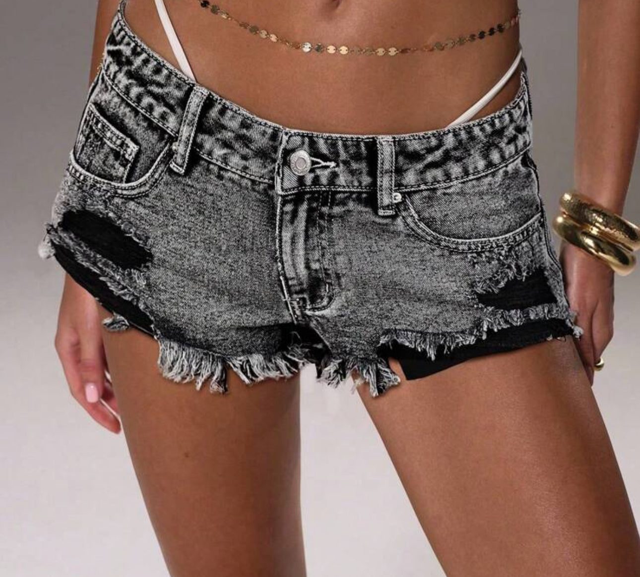 Mini denim shorts
