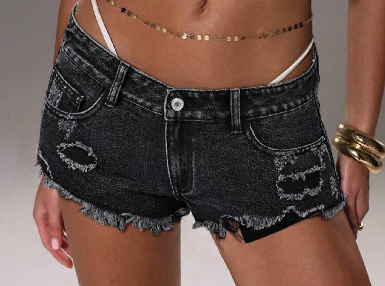 Mini denim shorts