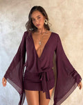 Vestido Wine gasa