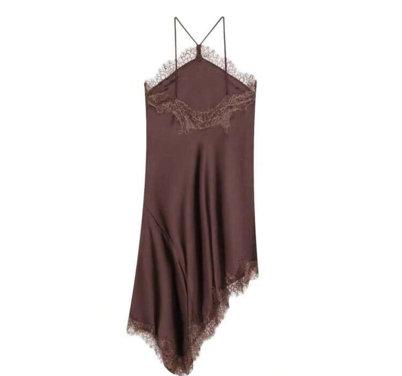 Vestido lencero rombo | chocolate