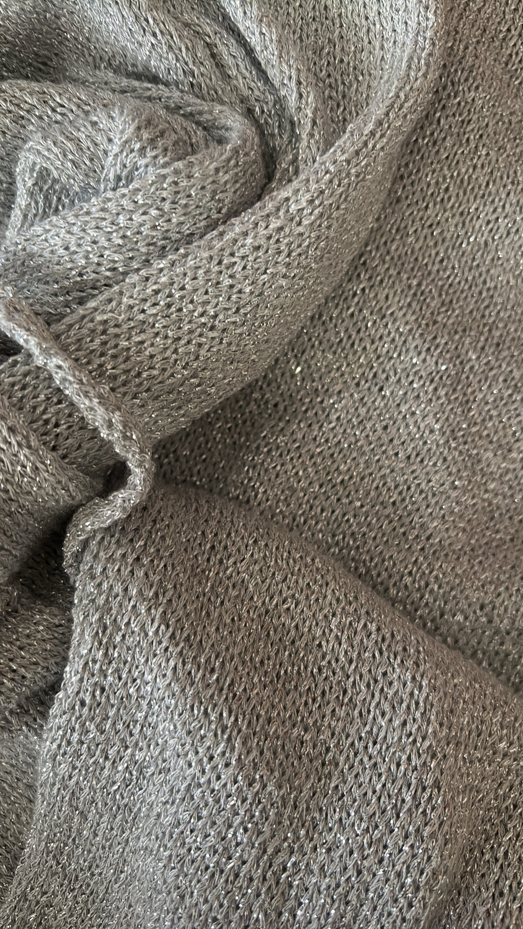 Vestido tejido plateado