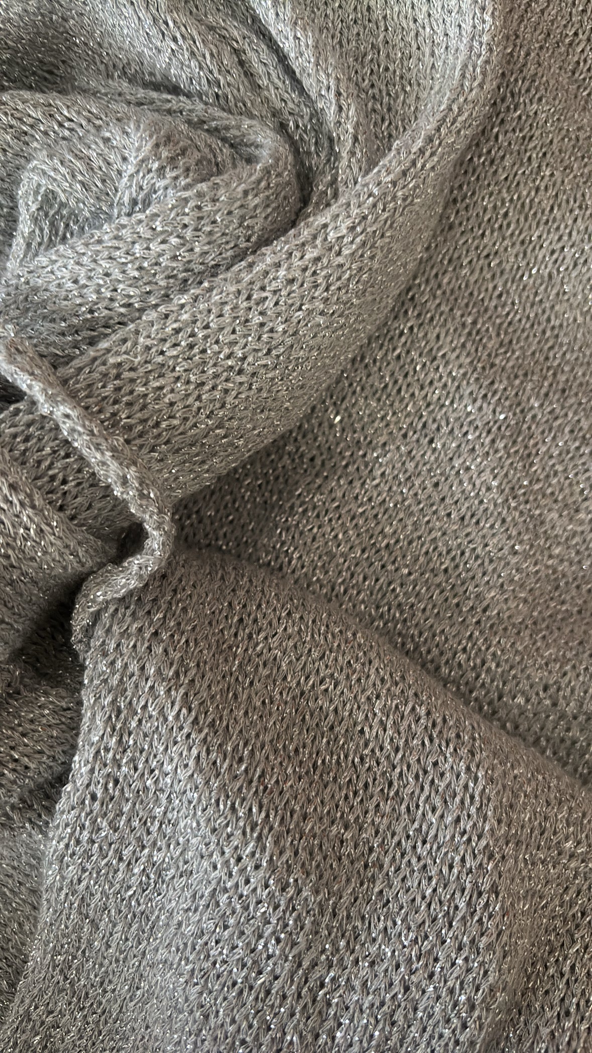 Vestido tejido plateado